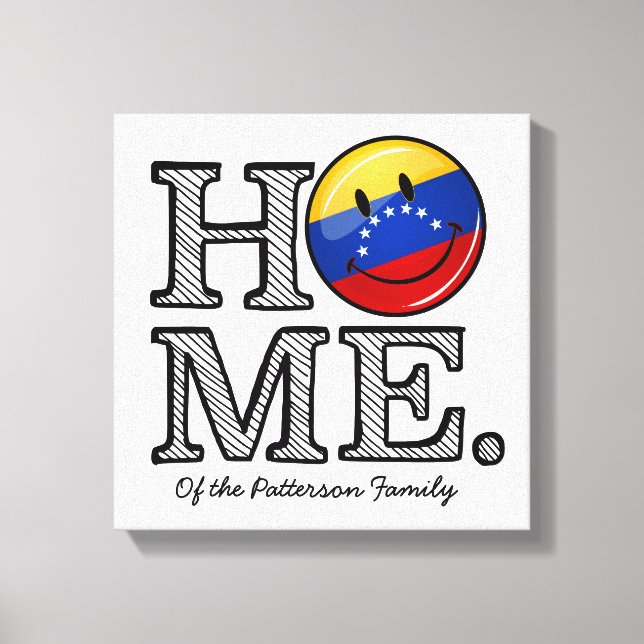 Lienzo Sonriente Bandera Venezolana Calentamiento de hoga (Anverso)