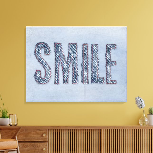 Lienzo sonrisa de jeans azul (Insitu (Sala de estar))