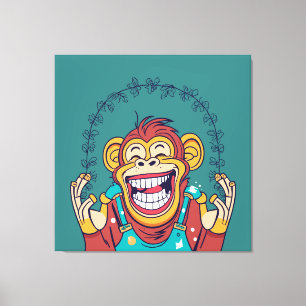 Lienzo Sonrisa en monos