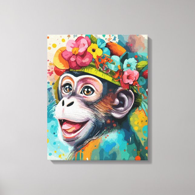 Lienzo Sonrisa en monos (Anverso)