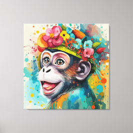 Lienzo Sonrisa en monos