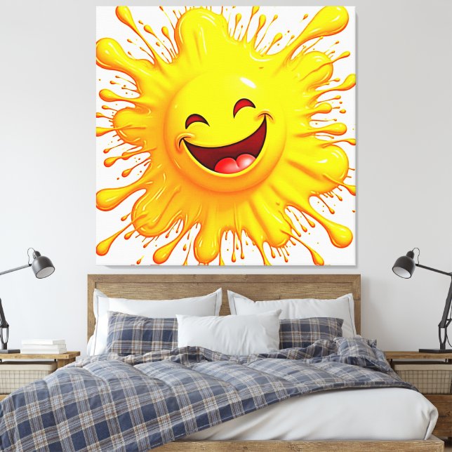 Lienzo Sonrisas de Sol: Explosión de Alegría (Insitu(Dormitorio))