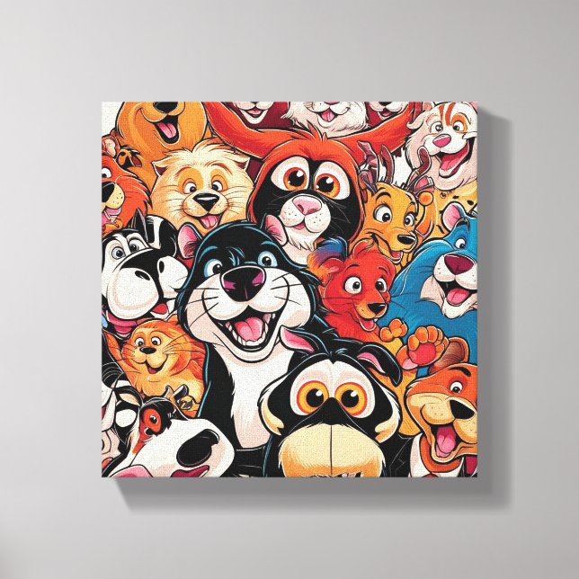 Lienzo Sonrisas por todo el animal (Anverso)