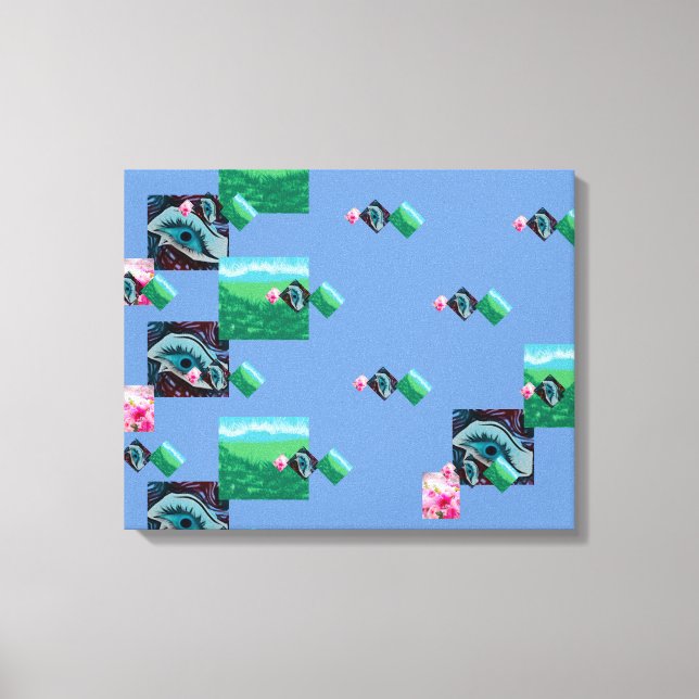 Lienzo Sorprendente Naturaleza Riéndose Ojo,Impresión de  (Anverso)