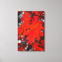 Lienzo Sorprendente pintura de hojas de arce rojas