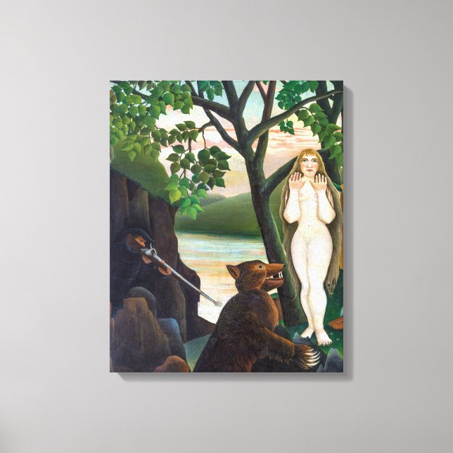 Lienzo Sorpresa desagradable | Henri Rousseau | (Anverso)