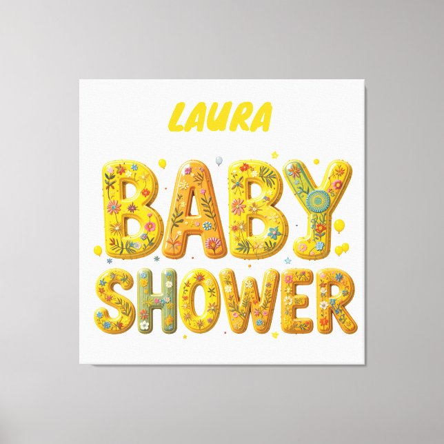 Lienzo Sorpresa para baby shower (Anverso)