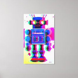 Lienzo Sospechoso Robot Número 4