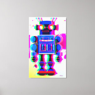 Lienzo Sospechoso Robot Número 4