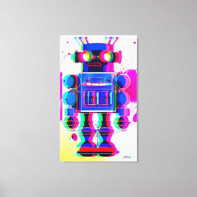 Lienzo Sospechoso Robot Número 4 (Anverso)