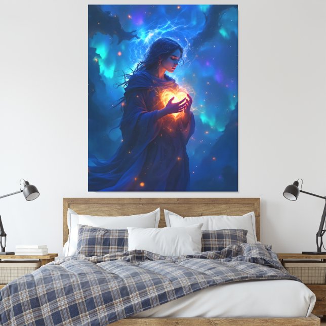 Lienzo Sostén tu corazón para siempre, te extraño, simpat (Insitu(Dormitorio))
