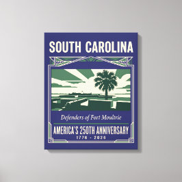 Lienzo South Carolina Art Deco América 250.º Aniversario