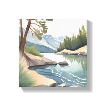 South Lake Tahoe | Paisaje Acuarela