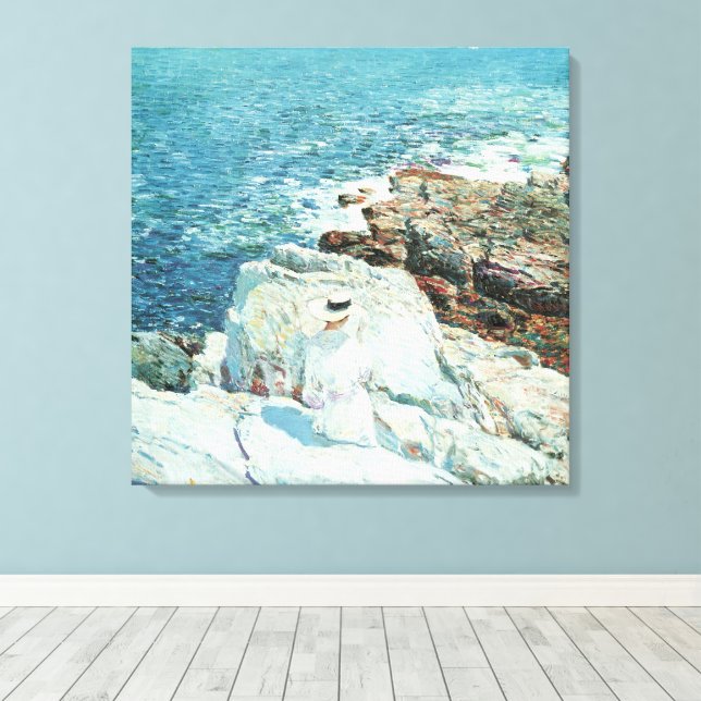 Lienzo South Ledges, Appledore de Frederick Childe Hassam (Insitu (piso de madera))