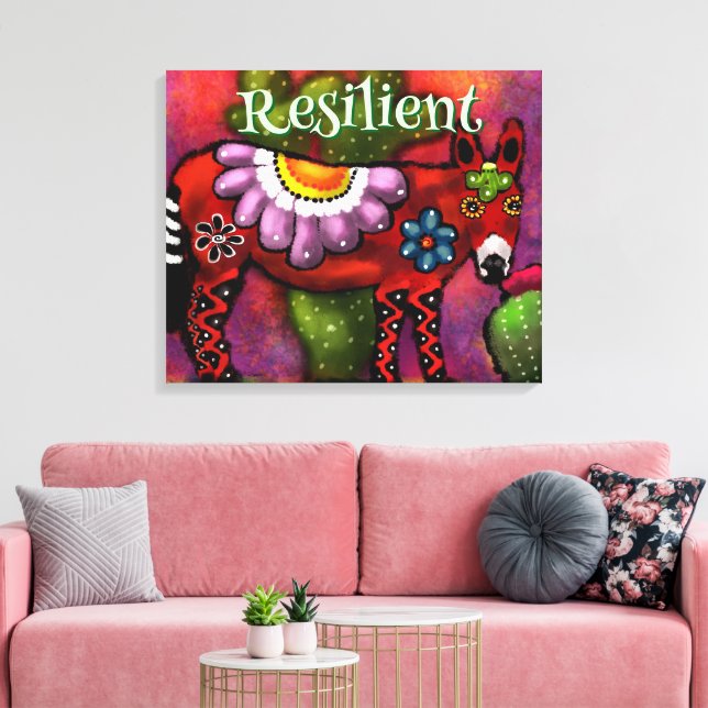 Lienzo Southwest Talavera-Style Donkey Personalized (Insitu (Sala de estar))