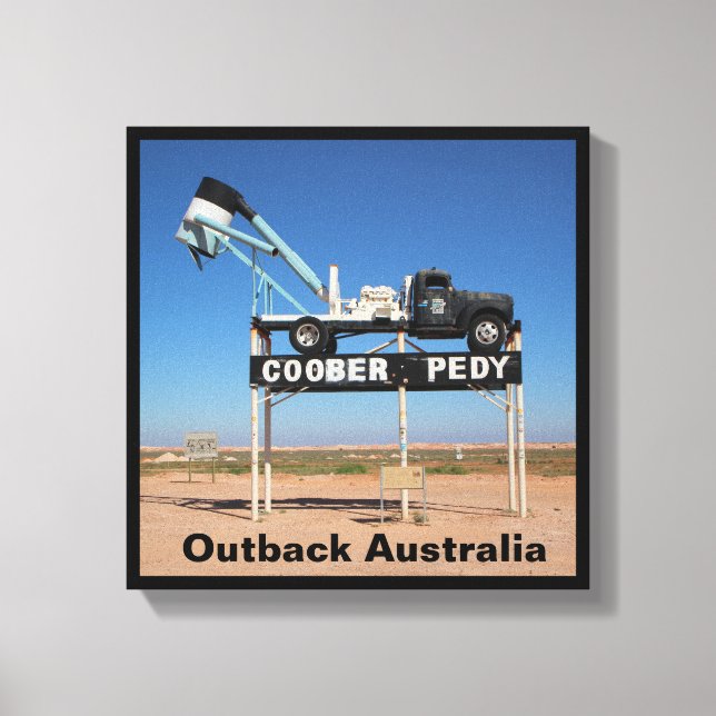 Lienzo Souvenir personalizado de Coober Pedy (Anverso)