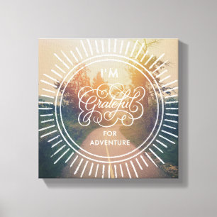 Lienzo Soy agradecido para la aventura