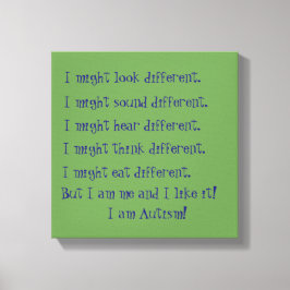 Lienzo Soy autismo. diferencias inspiradoras.