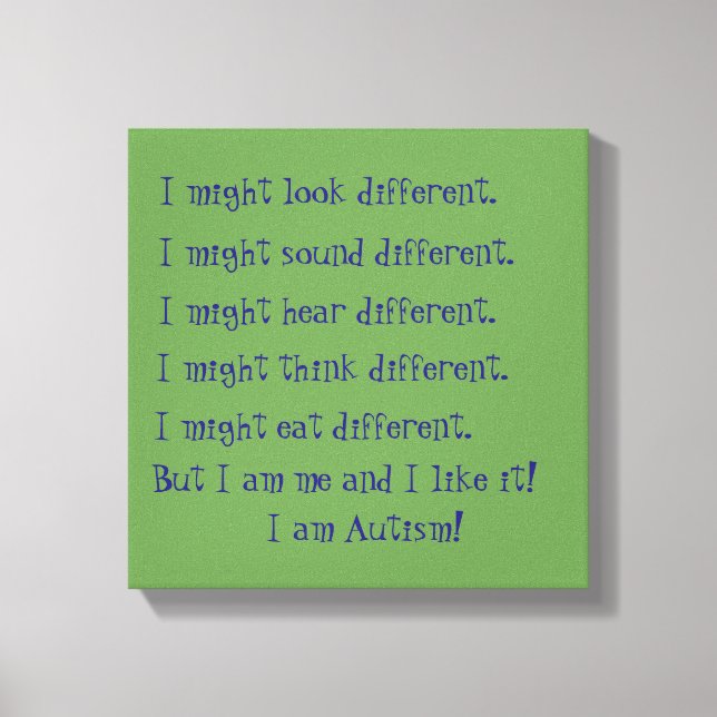 Lienzo Soy autismo. diferencias inspiradoras. (Anverso)