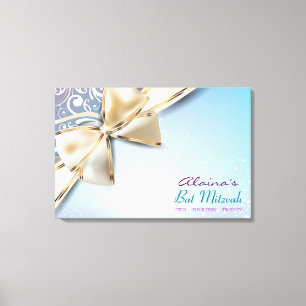 Lienzo SOY DIVINE BOW Bar Bat Mitzvah Rótulo a bordo
