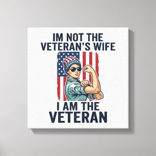 Lienzo Soy la mujer veterana patriótica diseño de veteran