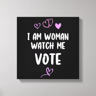 Lienzo Soy Mujer Observarme Votar