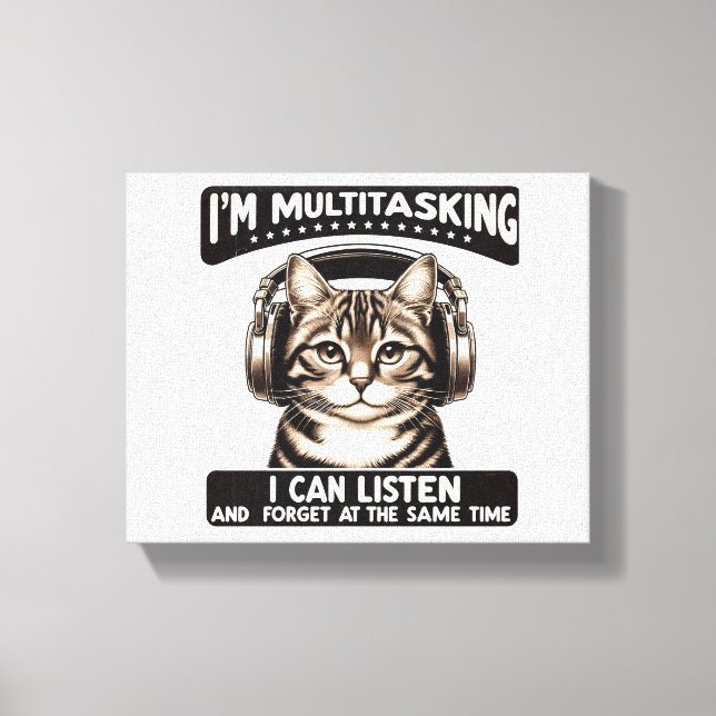 Lienzo Soy multitarea, puedo escuchar (Anverso)