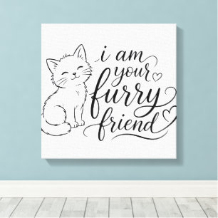 Lienzo Soy tu amigo peludo Diseño de mascota linda