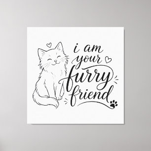Lienzo Soy tu amigo peludo Diseño de mascota linda