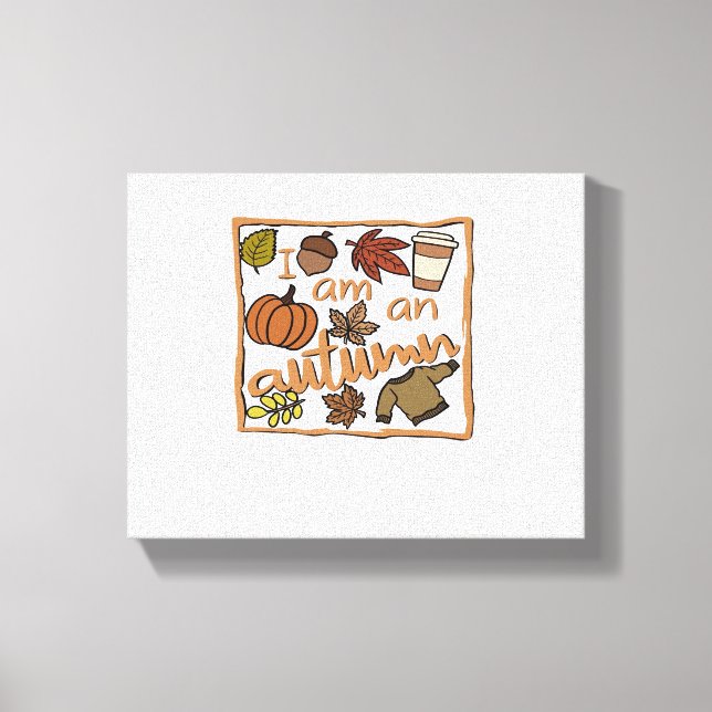 Lienzo Soy una camiseta clásica de otoño (Anverso)