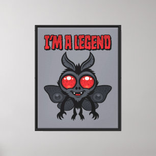 Lienzo Soy una leyenda - Mothman espeluznantemente lindo