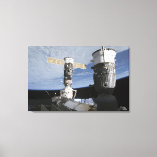 Lienzo Soyuz ruso y las naves espaciales Progress