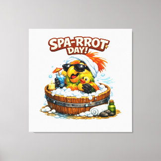 Lienzo Spa-rrrot Day Funny Parrot Spa Relax Design