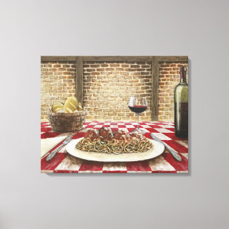 Lienzo Spaghetti and Meatball Original Art Print