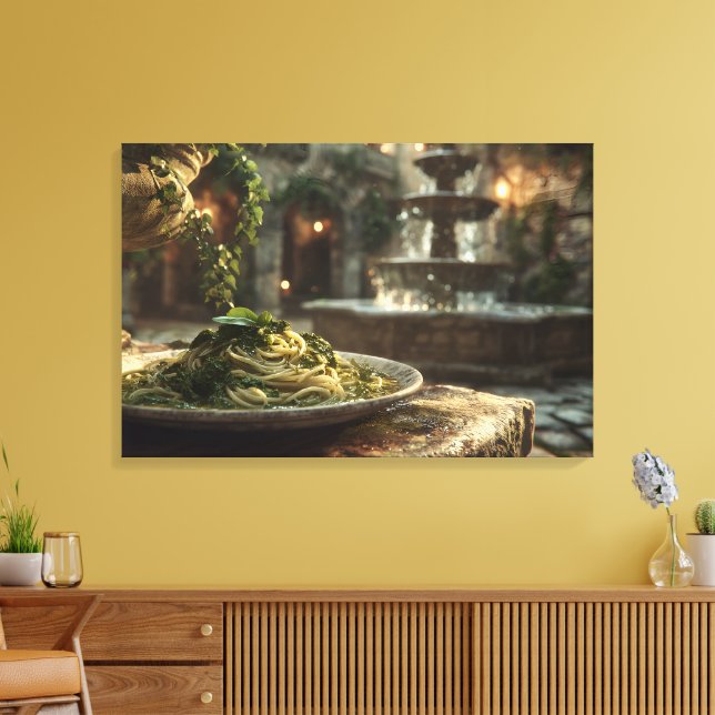 Lienzo Spaghetti con Broccoli Rabe (Insitu (Sala de estar))