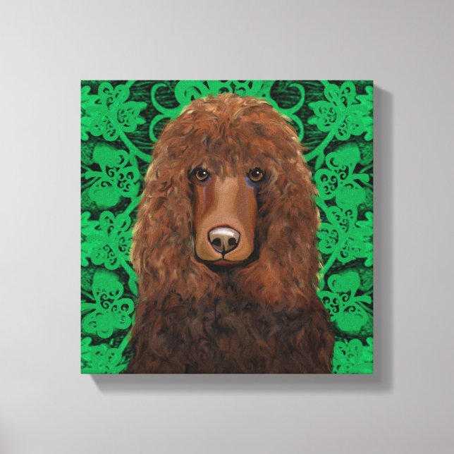 Lienzo Spaniel de agua irlandés (Anverso)