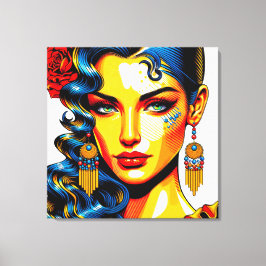 Lienzo Spanische Schönheit - Pop Farben Portrait