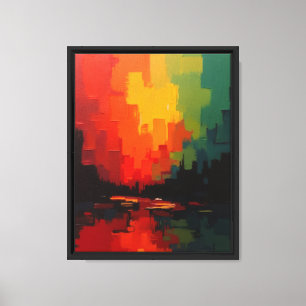 Lienzo Spectrum Skyline: Reggae City Abstract