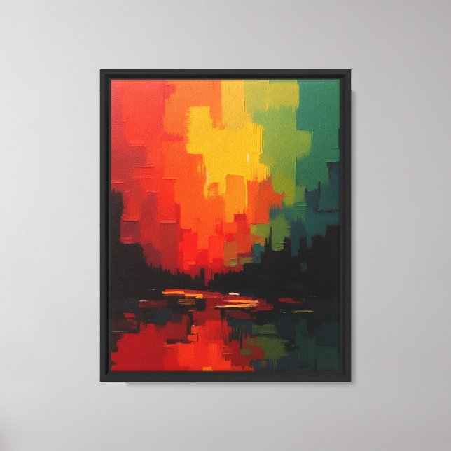 Lienzo Spectrum Skyline: Reggae City Abstract (Anverso)