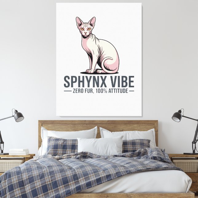 Lienzo Sphynx Cat Vibe Under Sunlight Art (Insitu(Dormitorio))