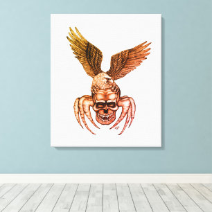Lienzo Spiderskull con águila