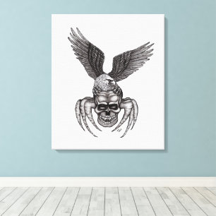 Lienzo Spiderskull con águila