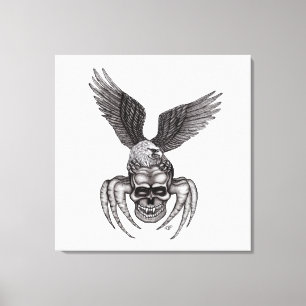 Lienzo Spiderskull con águila