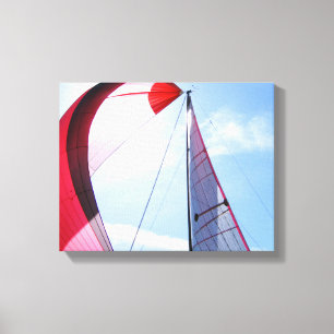 Lienzo Spinnaker Rojo Con Sol
