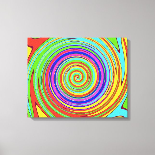 Lienzo Spiral Hallway Color Swirl Canvas (Anverso)