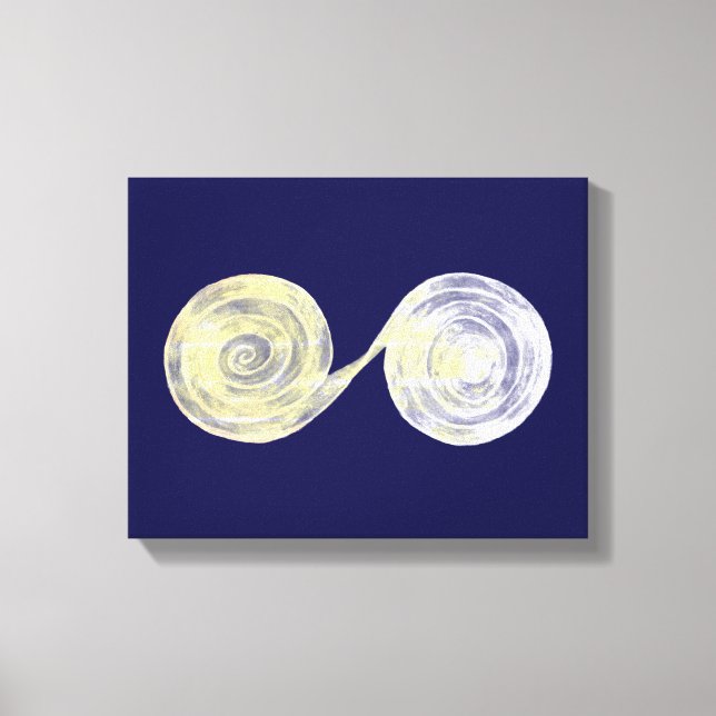 Lienzo Spirals White Canvas Print (Anverso)