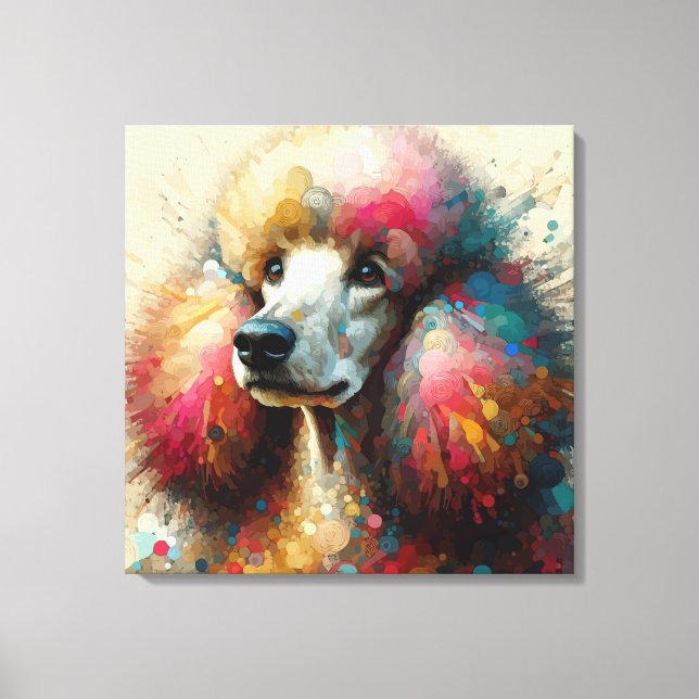Lienzo Splash Poodle (Anverso)