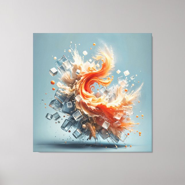 Lienzo Splash Tropical (Anverso)