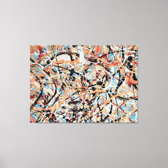 Lienzo SPLATTER COLORIDO LXVI - Pintura de acción - (Anverso)