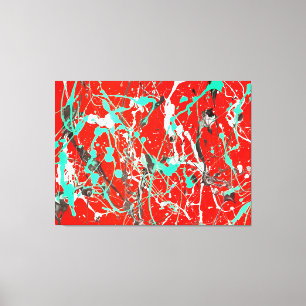 Lienzo SPLATTER COLORIDO LXXV - Pintura de acción -